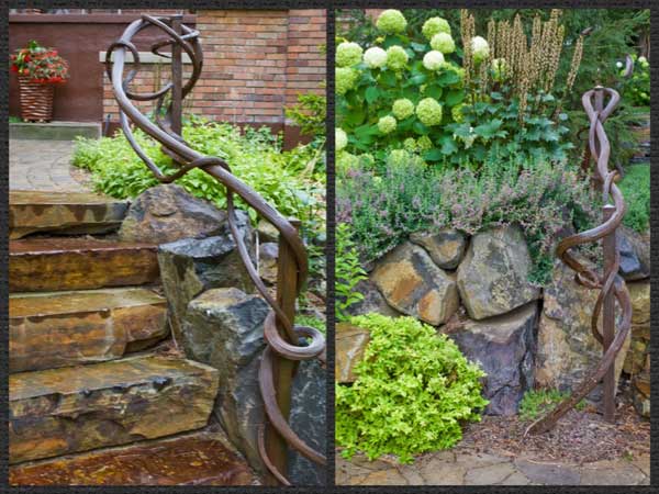 custom garden railing - Barbara Safranek Design