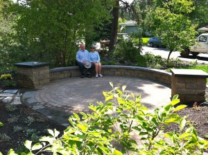 The Lester family in their yard