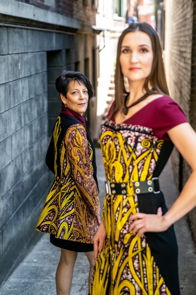 African print coat and dress